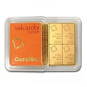10 x 1/10 oz gold valcambi combibar