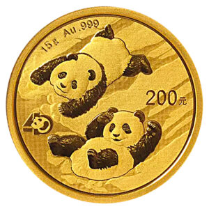 Panda chinois or pièce en or 15g