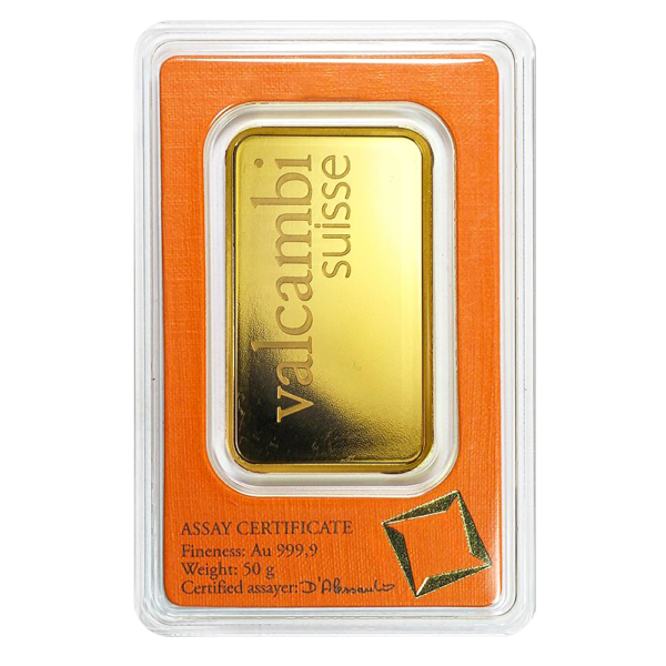 Lingot 50g or valcambi